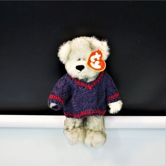 Ty Beanie Babies Fairbanks Retired 1993 Attic Treasures Jointed Plush Bear - Picture 9 of 10
